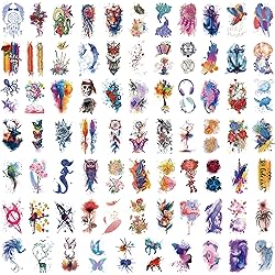 96 Sheets 3D Personalized Temporary Fake Tattoos