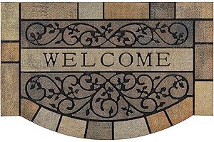 CHICHIC Entrance Door Mat Large 24 x 36 Inch Entry Way Doormat Front Door Rugs Outdoors Heavy Duty Welcome Mat, Non Slip Rubber Back Low Profile for Garage, Patio, High Traffic Area, Vine