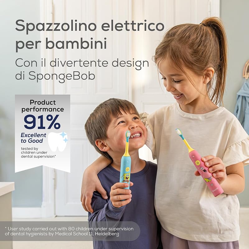 SC 11 Aqua Blue SpongeBob spazzolino elettrico per bambini