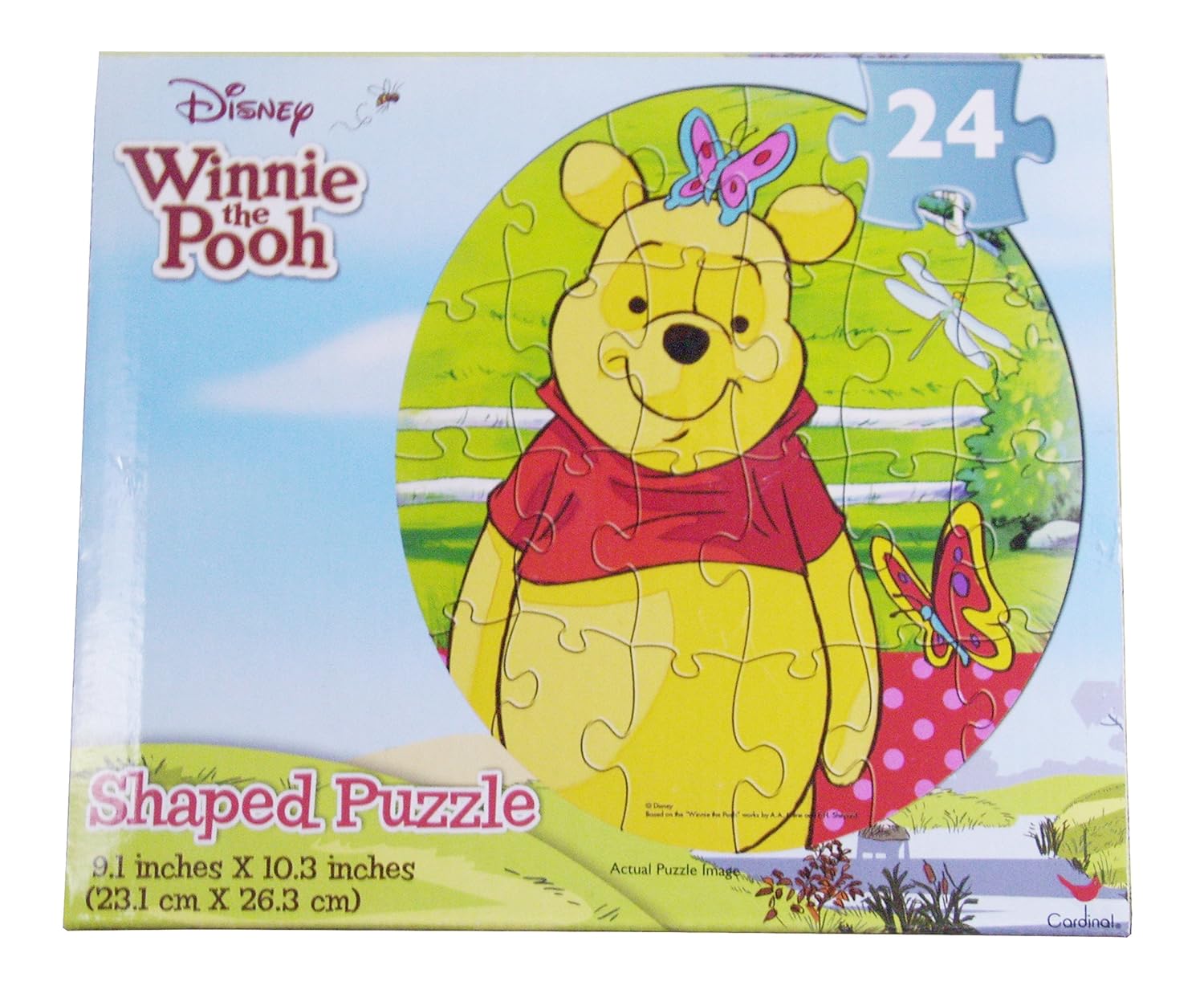 Disney Winnie the Pooh 24 Piece Oval Shaped Puzzle Winnie