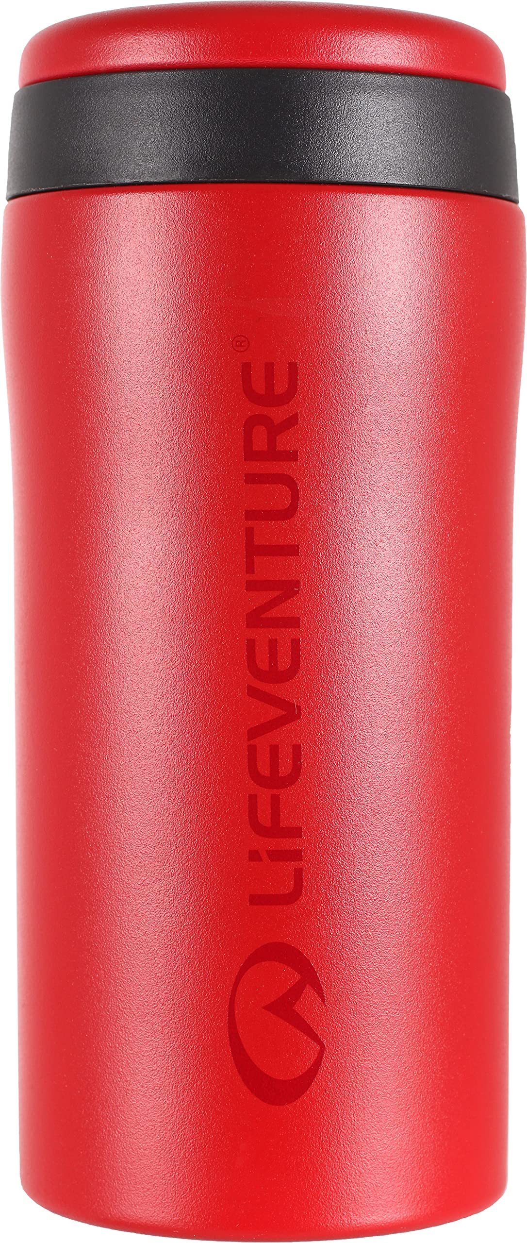 Lifeventure Thermal Mug, Leakproof & Vacuum Insulated Reusable Coffee Travel Cup, 300ml, Matt Red