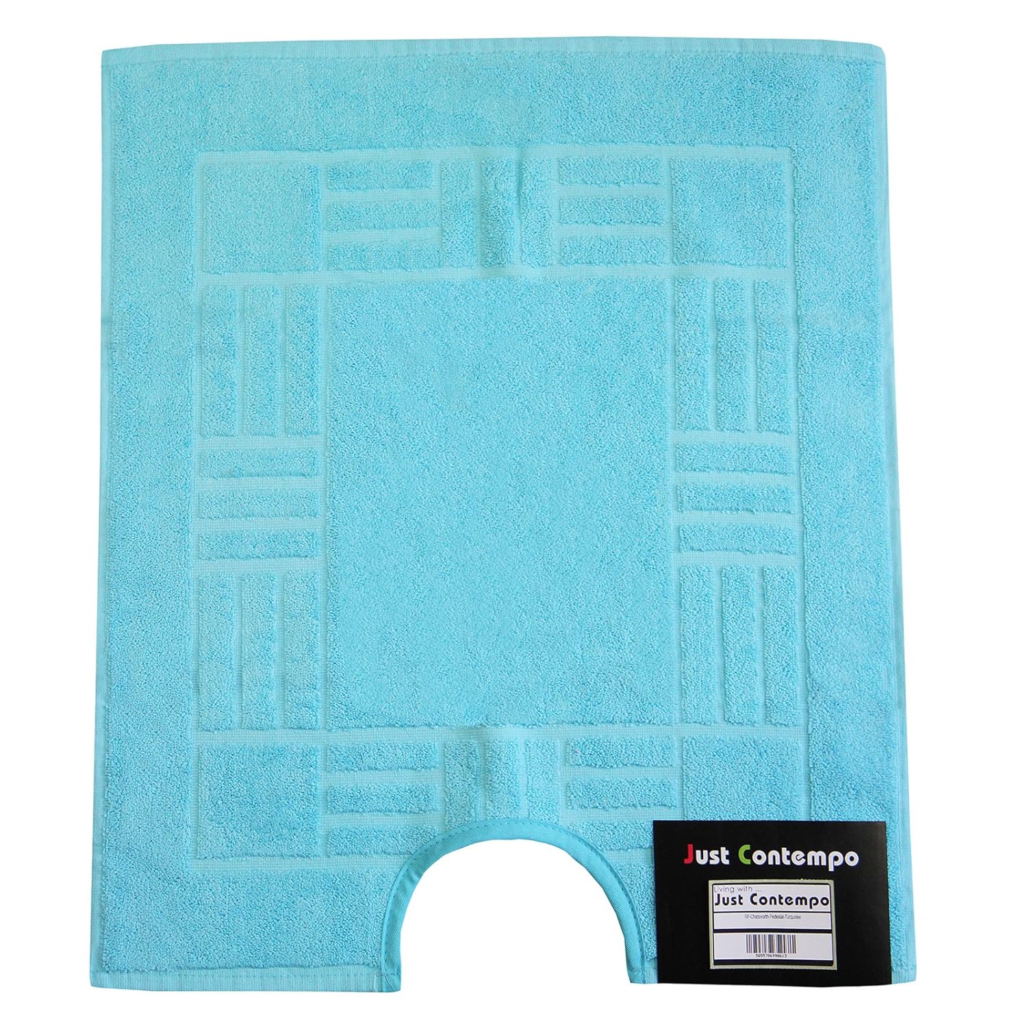 Just Contempo Egyptian Cotton Pedestal Mat, Blue Amazon.co.uk Kitchen