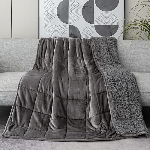 Weighted Blanket Fleece Blanket Size For Adults Sivio Sherpa