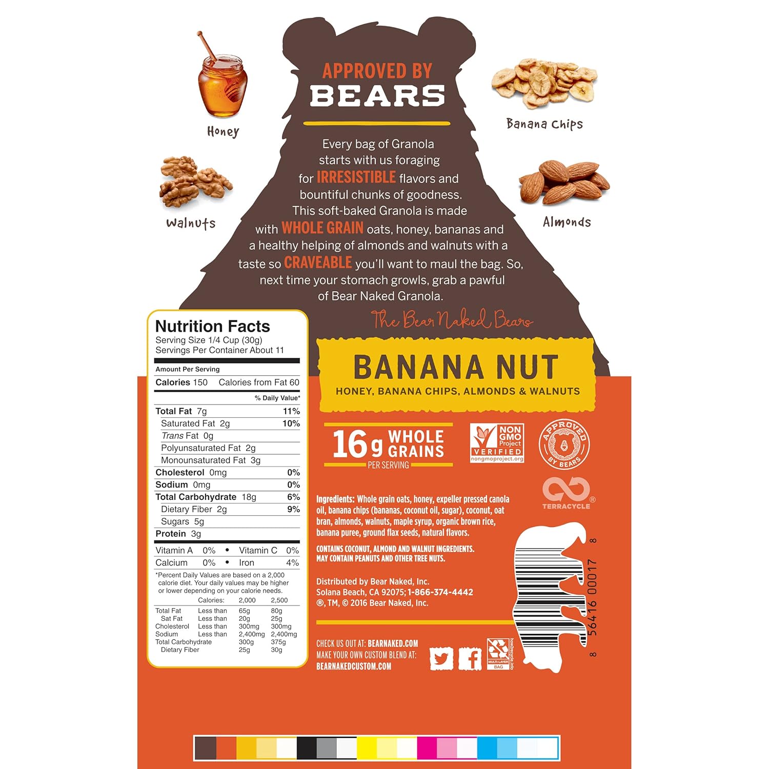 Bear Naked 100% Natural Granola – Banana Nut – 12 oz: Amazon ...