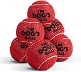 The Dog's Balls Dog Tennis Balls Red Small 6-Pack Non Abrasive Felt