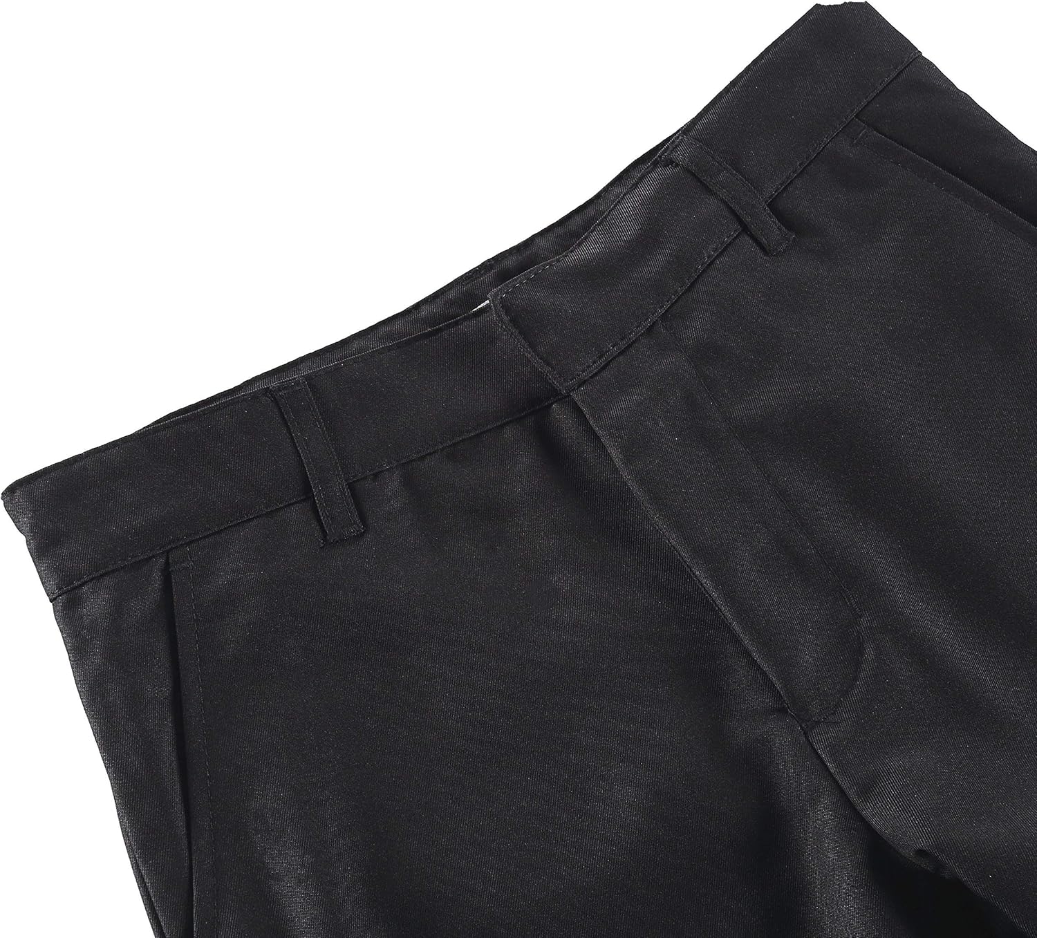 Bienzoe Boy's School Uniforms Stretchy Polyester Adjust Waist Dress Pants: Clothing