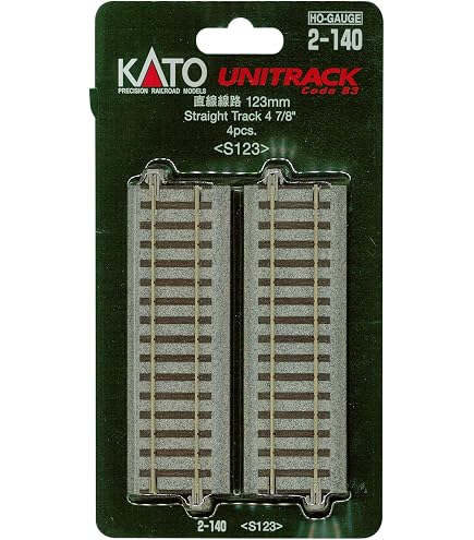 Kato HO UniTrack 730mm 28.75 Inch Radius Curved Track – 4 Pieces, 22.5 Degree, 2-240, Japan Made