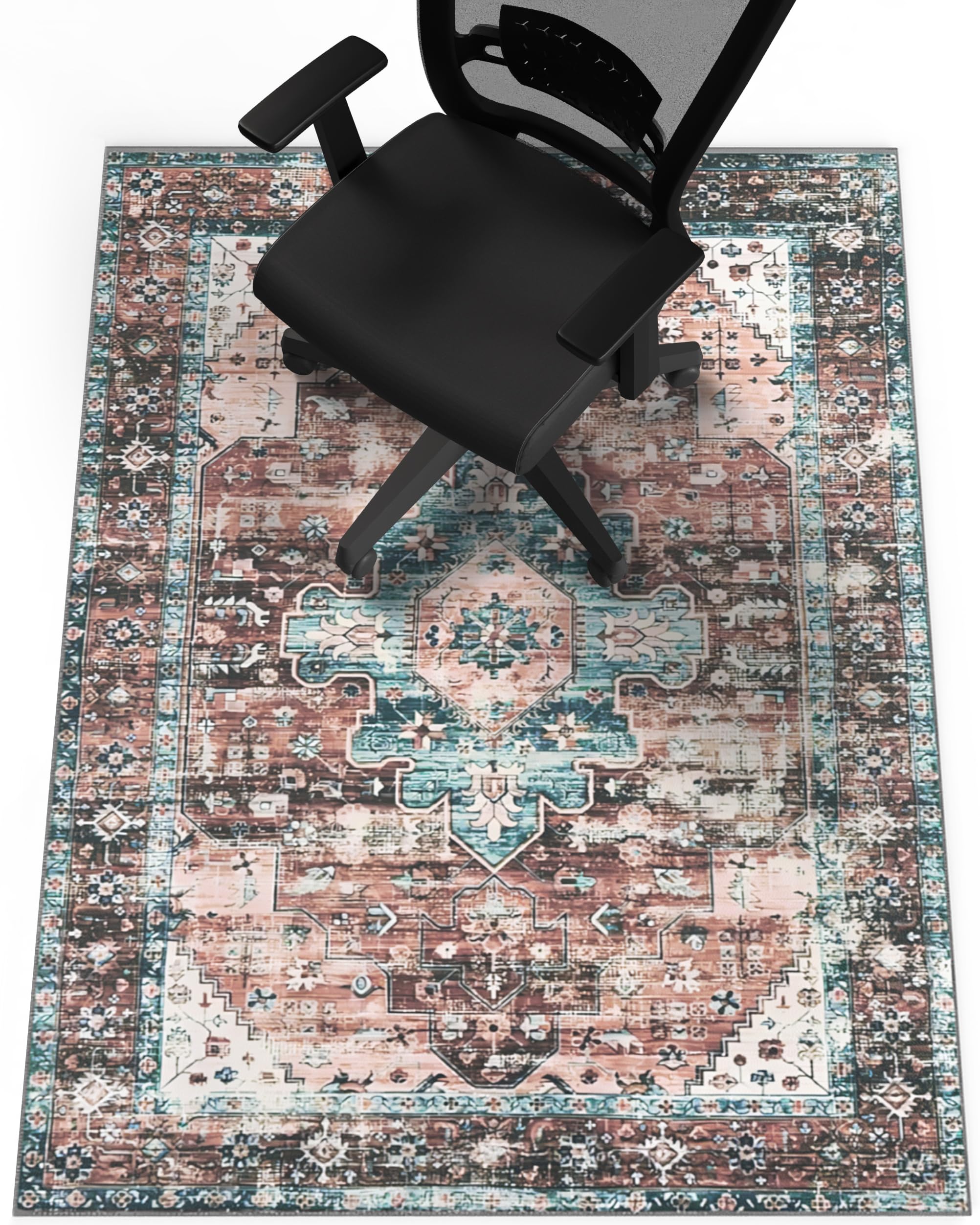 Photo 1 of (BAGGED) (USED/FAIR) Starcounters Office Chair Mat for Hardwood Floor -Heavy-Duty Floor Mat for Office Chair - Scratch-Resistant and Non-Slip Computer Chair Mat, Wood and Tile Protection for Office & Home, Brown 48" x 60"