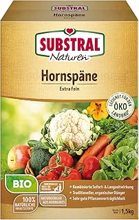 Substral Naturen Bio Hornspäne, Natürlich organischer Stickstoffdünger mit Sofort-und Langzeitwirkung, 3 kg