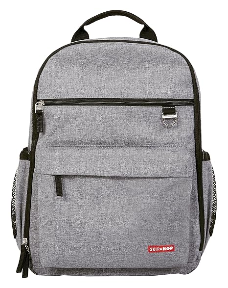 Skip Hop Duo Wickelrucksack, mit Wickelauflage, grau