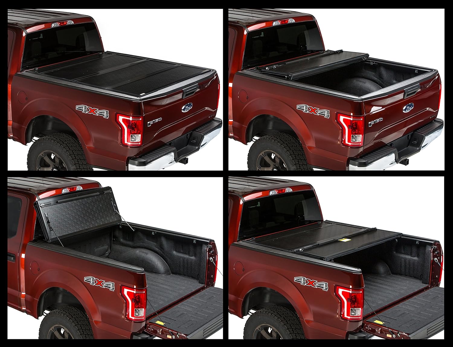 Amazon Com Gator Fx3 Hard Folding Tonneau Cover 610309 Ford F 150 2004 2014 5 5 Ft Bed Automotive