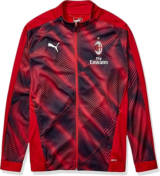 Amazon Com Puma Men S A C Milan Acm Stadium Jacket Tango Red Black Clothing