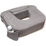 My Brest Friend Supportive Nursing Pillow for Twins 0-12 Months, Plus-Size, Dark Grey