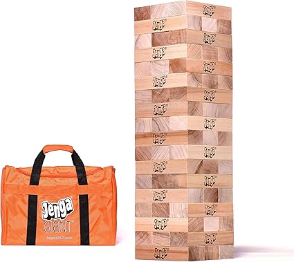Amazon Com Jenga Giant Js7 Hardwood Game Stacks To 5 Feet Ages