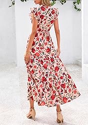 PRETTYGARDEN Women's 2025 Summer Floral Midi Dress