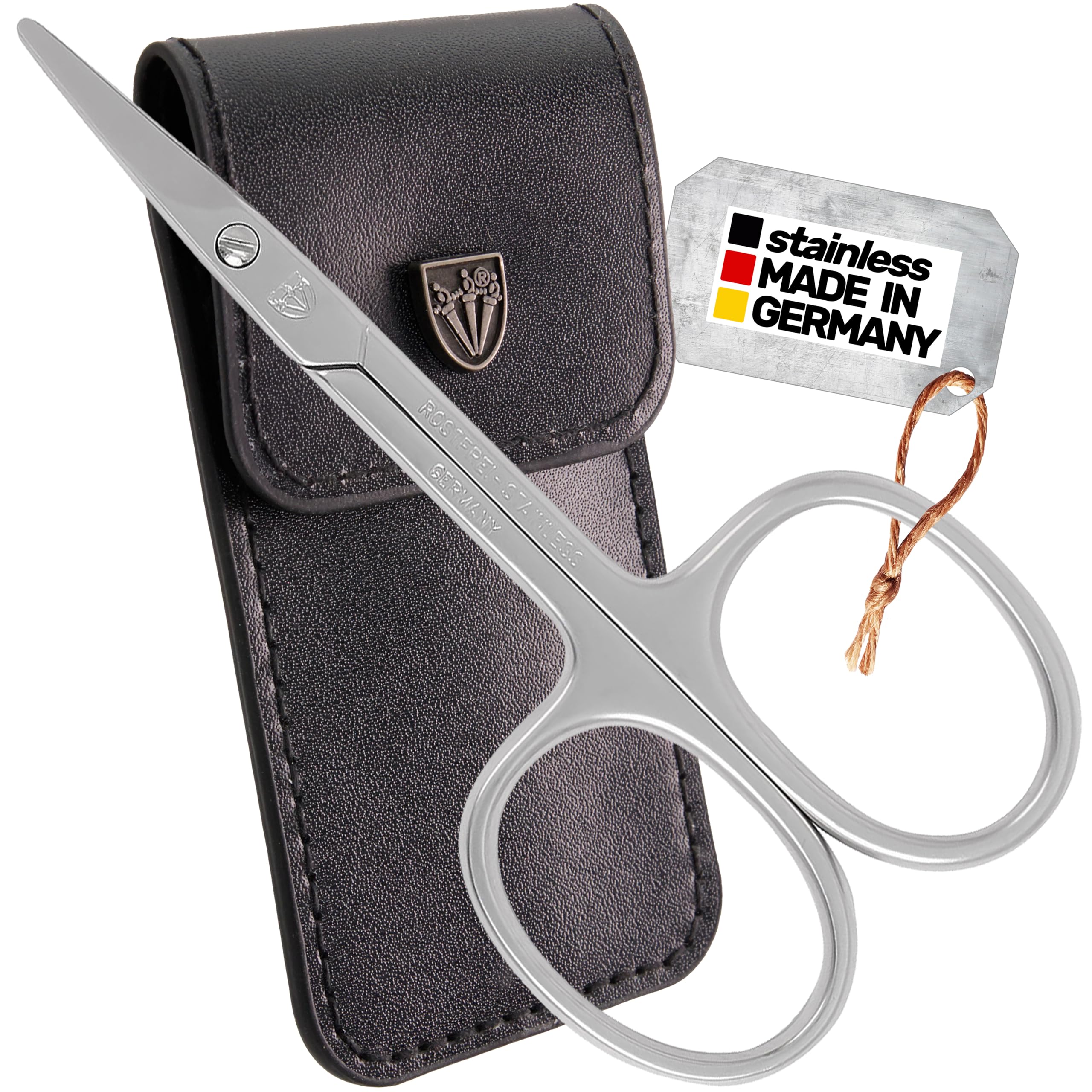 3 Swords Germany - Brand Quality Stainless Steel INOX Curved Cuticle Scissors with Round Tips for Diabetics or Kids - Made in Solingen Germany — image 1