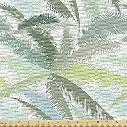 Ambesonne Palm Tree Fabric by The Yard, Leafy