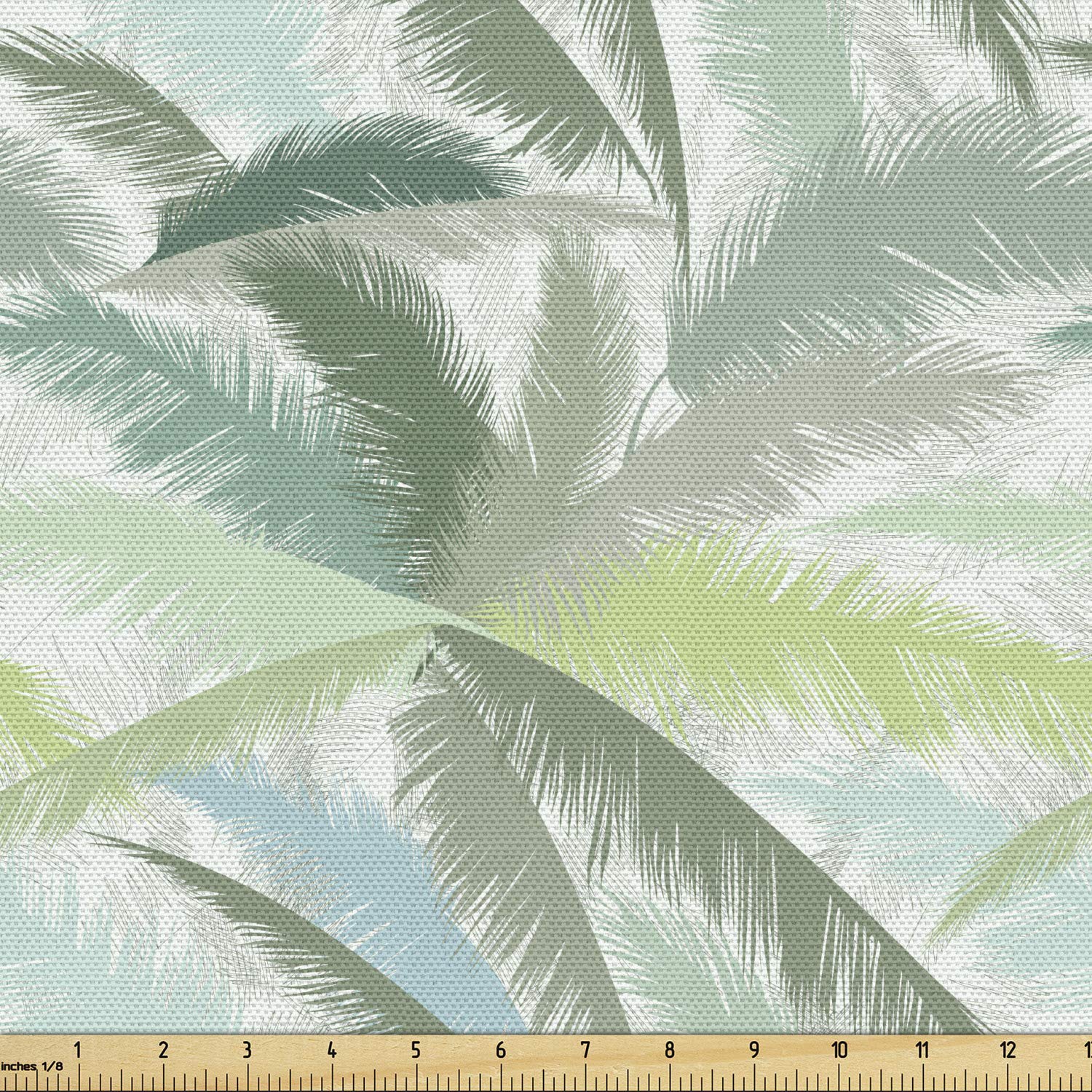 Ambesonne Palm Tree Fabric by The Yard, Leafy