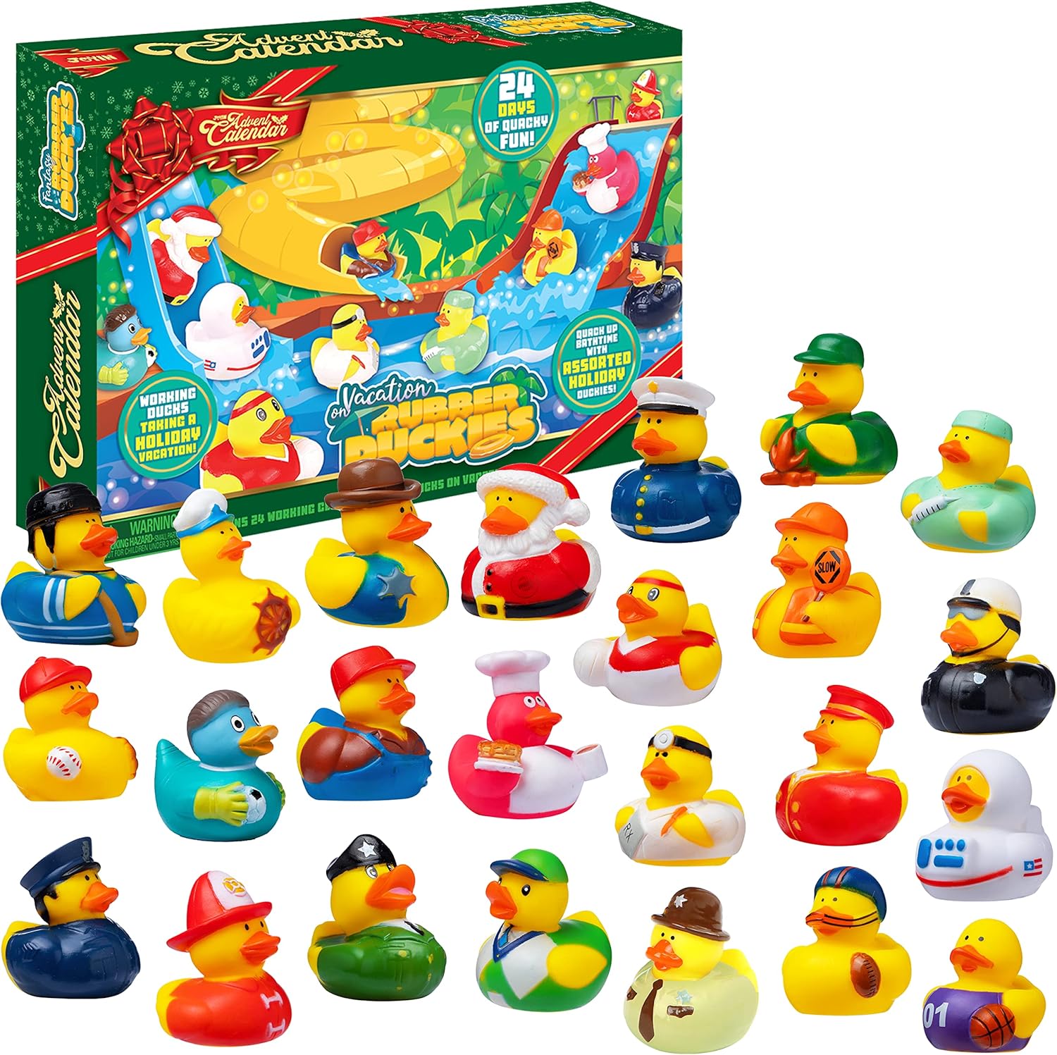Advent Calendars - JOYIN Christmas Advent Calendar 2023 for Kids 24 Days Countdown Calendar with Rubber Ducks Fun Toys for Boys, Girls, Kids and Toddlers, Christmas Party Favor Gifts