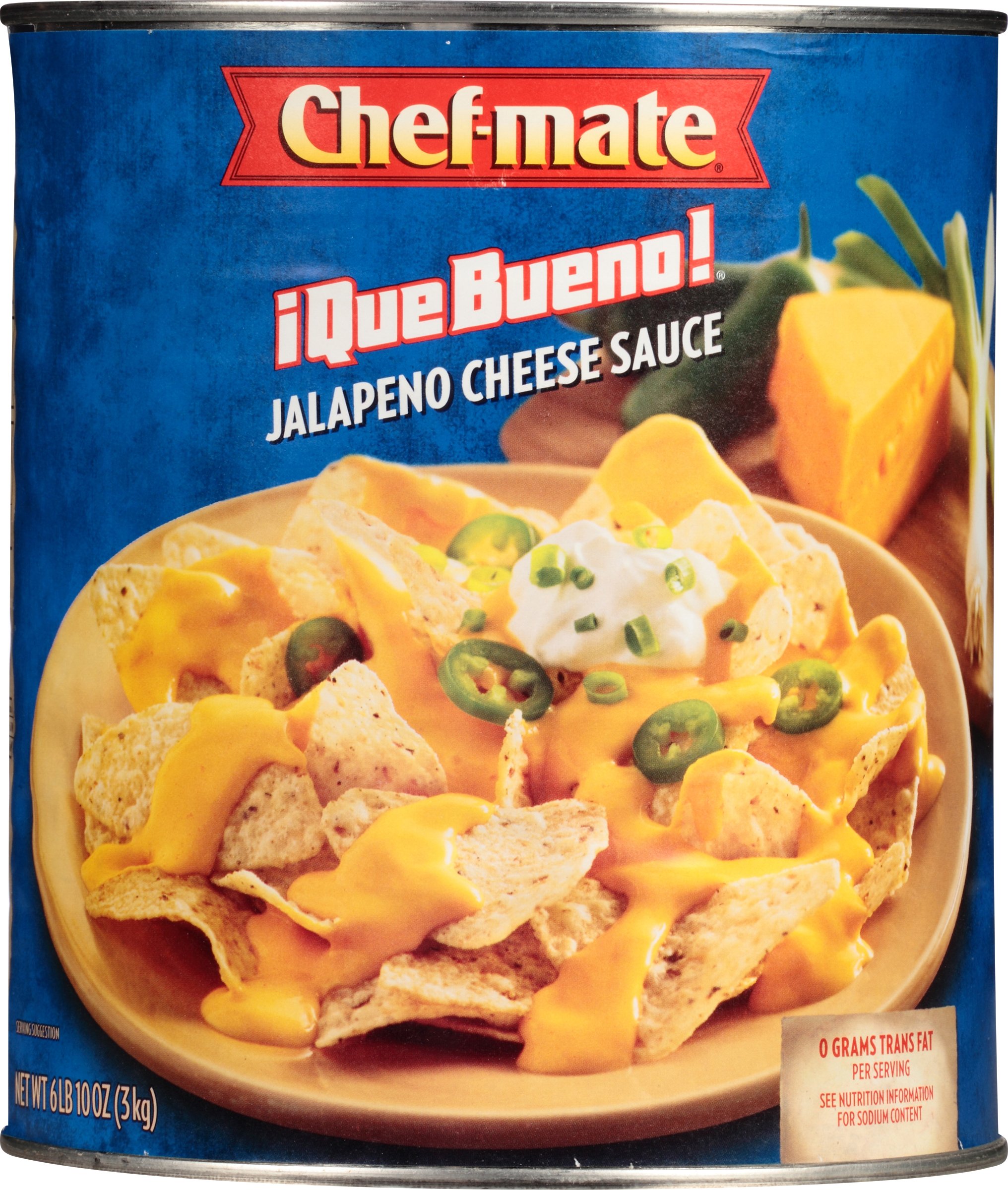 Chefmate Que Bueno Spicy Nacho Cheese Sauce, Jalapeno Queso, Canned