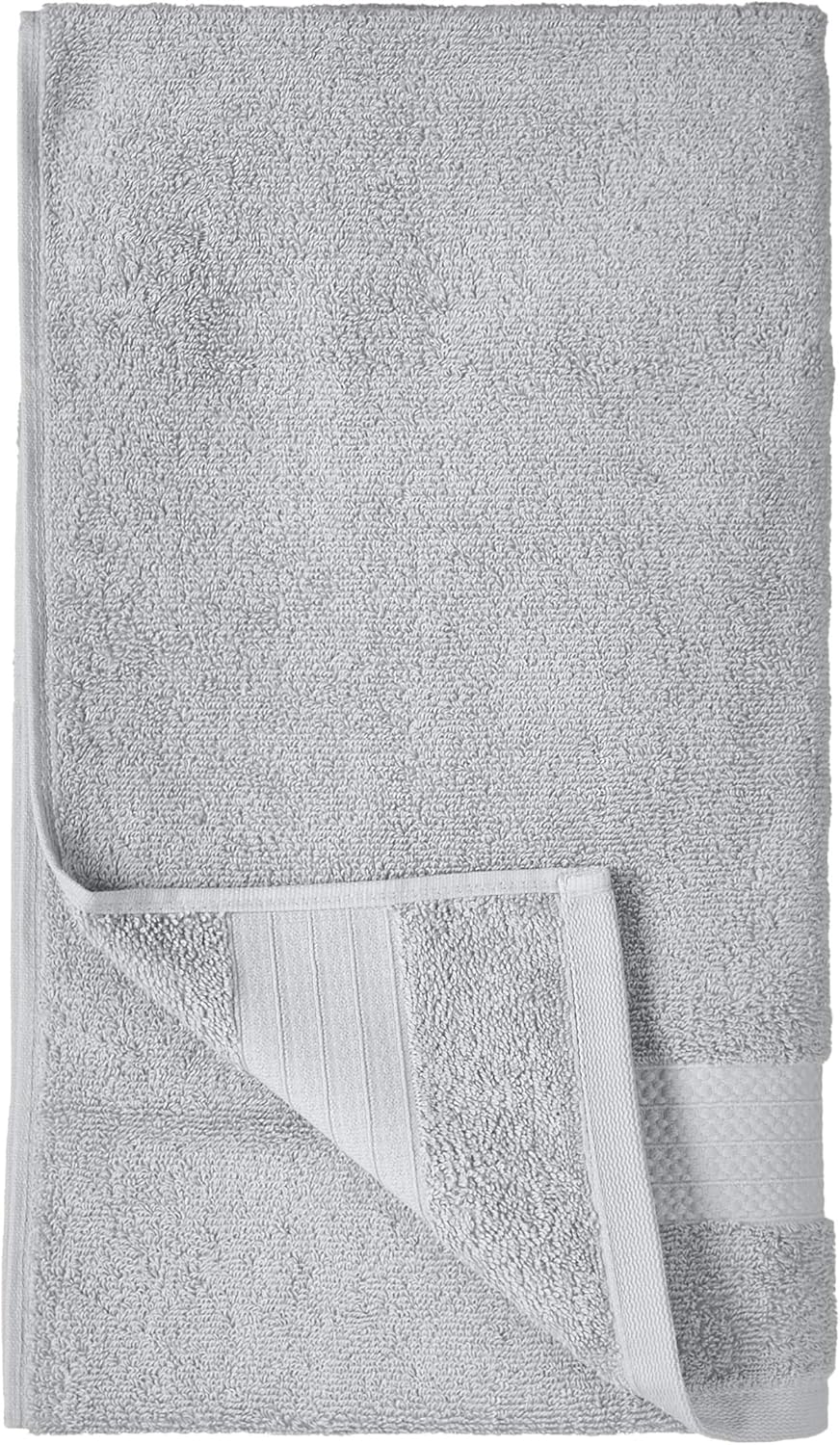Basics 6 Piece Performance Bath Towels Set - Soft Silver: Home & Kitchen
