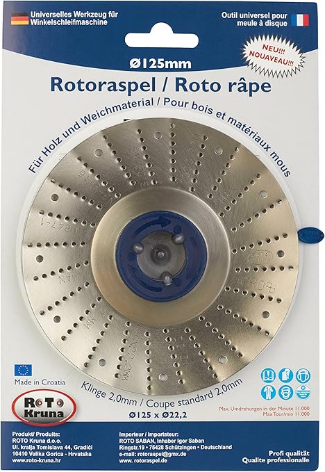 Disque Rape Pour Meuleuse O 125 X Al 22 2 Mm Pi Qure Fine 2 0 Mm Amazon Fr Bricolage