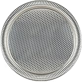 Alisveristime Round Hammered Metal Serving Tray – Ottoman Style, (11.8" Diameter, 12.6 oz) 5 Color Options (Silver)