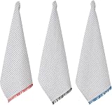 Penguin Home Set of 3 100% Cotton Kitchen Towels Black White 50x70 cm