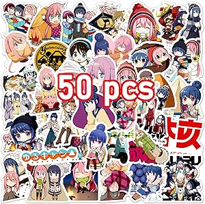 Laid-Back Camp Stickers for Laptop Water Bottles Decoration Laid-Back Camp Stickers for Kids Girls Teens (Laid-Back Camp Merch)