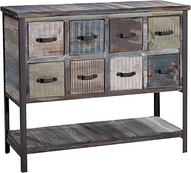 Amazon Com Gallerie Decor Soho Multi Drawer Chest Blue Kitchen