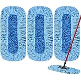 3 Pack Dust Mop Replacement Head for Floor Duster Mop Pads | Compatible with O-Cedar Hardwood Floor 'N Baseboard Dust Mop Microfiber Sweeper Dust Mop Head Replacements Pads No handle