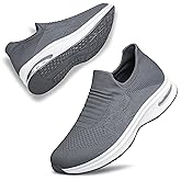 Womens Walking Shoes Slip on Running Shoes Lightweight Workout Gym Shoes Breathable Casual Sneakers