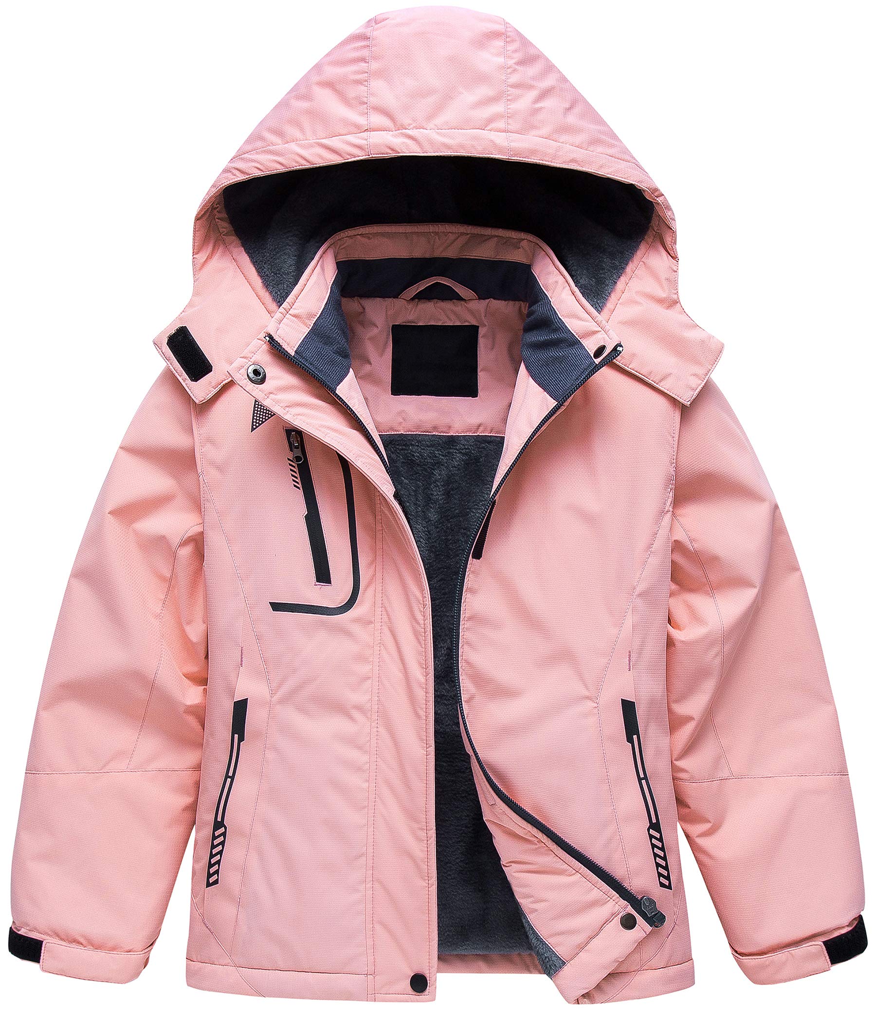 CREATMO USGirl's Waterproof Ski Jacket Warm Winter Snow Coat Windproof Snowboarding Rain Jacket