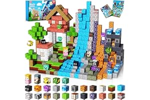 MAGNETOPIA Magnetic Building Blocks - 150PCS Magnet Block Cubes Dark Hell Forest Castle, STEM Toy Building Sets for Kids Age 3+, Montessori Stacking Construction Toys Easter Gift for Boys Girls Age 4-8, 8-12