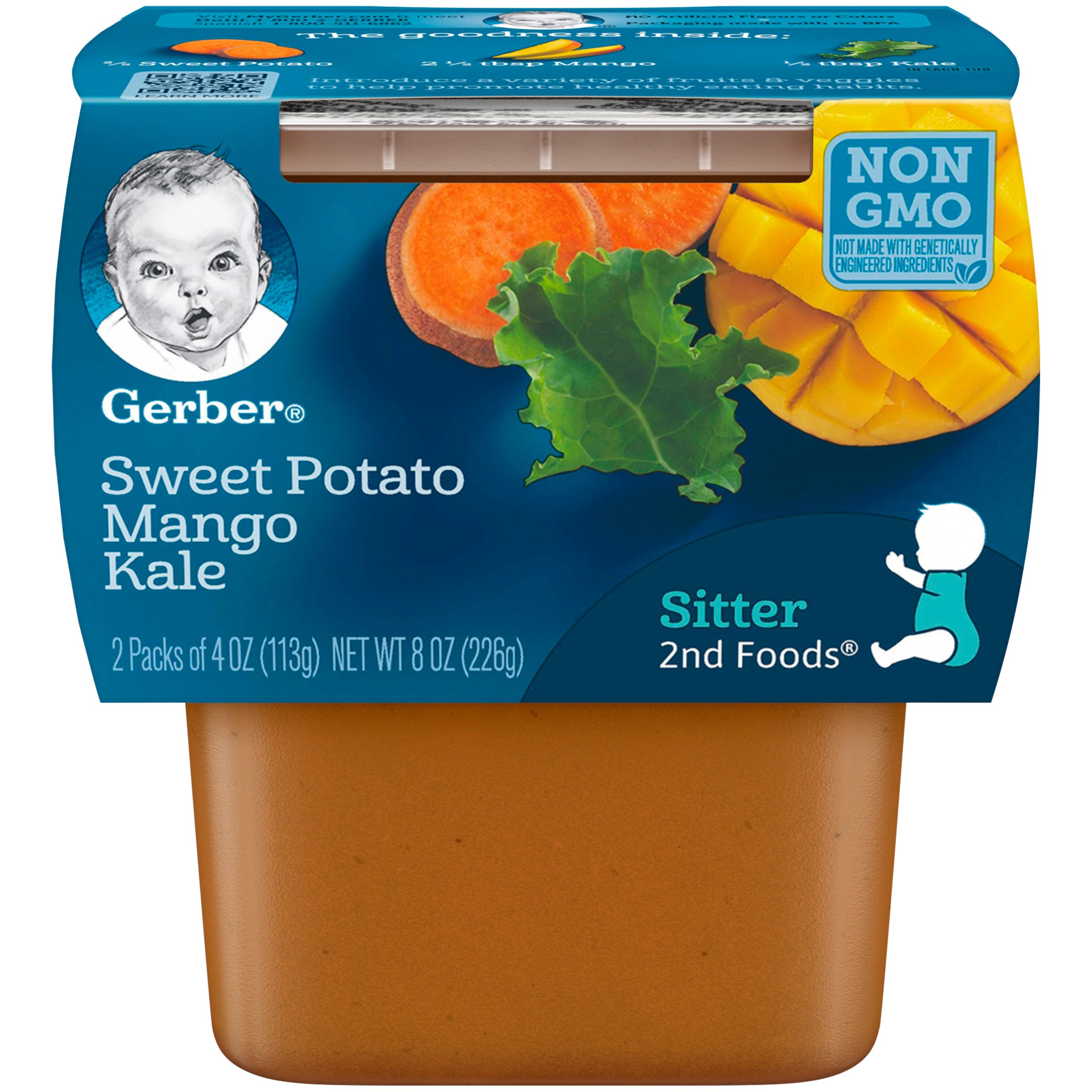 Gerber Purees 2nd Foods Apple Avocado Baby Food, 4 oz, 2 ct