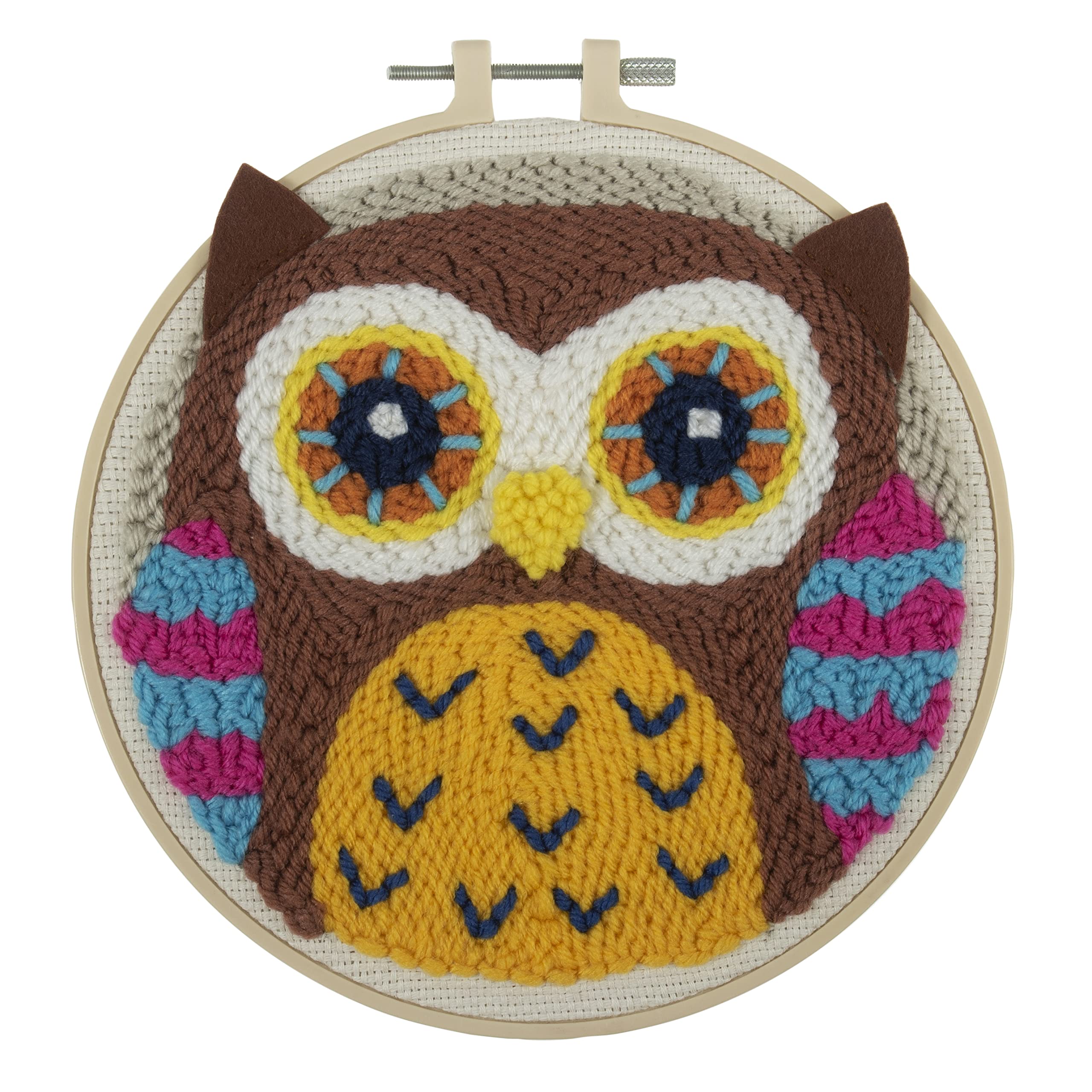 Trimits Punch Needle Hoop Kit, 20.3cm (8in), Owl