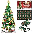 Advent Calendar 2024 Christmas Tree Building Toy Set with LED light, Christmas Countdown Calendar, 24 Days Building Block for Kids Adult Creative Gifts for Adults Teens Girls Ages 8+