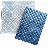 Arbuya 3D Diamond Square Plastic Embossing Folders for Card Making, 3 d Plaid Background Embossing Folder DIY Craft Folders Template Stencils for Scrapbooking Photo Album Decoration 6&ldquo;x6&rdquo;