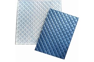 Arbuya 3D Diamond Square Plastic Embossing Folders for Card Making, 3 d Plaid Background Embossing Folder DIY Craft Folders Template Stencils for Scrapbooking Photo Album Decoration 6“x6”