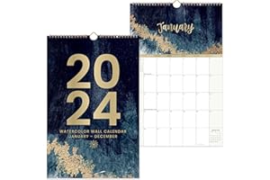 bloom daily planners 2024 Calendar Year Monthly Hanging Wall Calendar (January 2024 through December 2024) - 11” x 17” - Watercolor