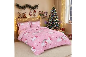 Utopia Bedding All Season Unicorn Comforter Set with 2 Pillow Cases, 3 Piece Soft Brushed Microfiber Kids Pink Bedding Set for Boys/Girls, Machine Washable (Twin)