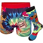Scooby Doo Boxer Socks Set - Mens Sock & Underwear Combo Set, Shaggy, Velma, Mystery Machine Boxers and Socks Set