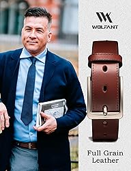 WOLFANT Men's 35mm Dress Casual Belt,100% Italian