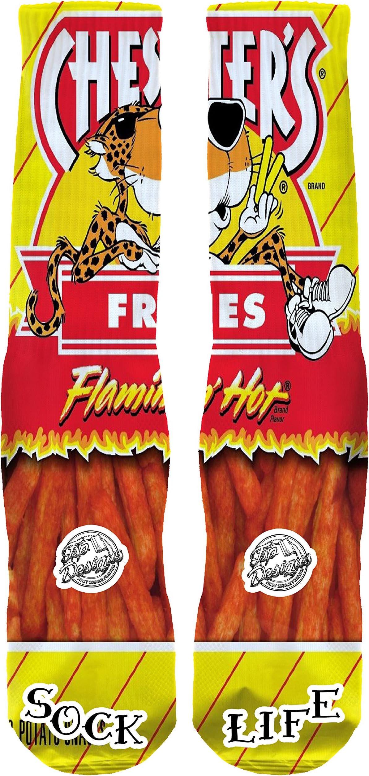 Hot Cheetos Fries Custom Performance Crew Socks