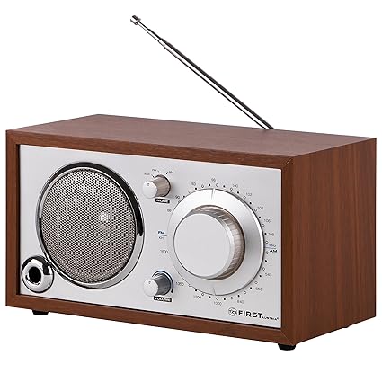 TZS First Austria - Retro Radio mit AUX-IN für Handy, AM/FM, Kristallklarer Klang, Bassreflexrohr, Nostalgieradio, Küchenradi