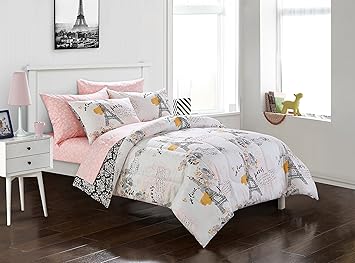Fun Und Elegant Weich Und Bequem Ihr Zone Teen Paris Eiffelturm Bett In Einer Tasche Perfekt Zum Curl Up Und Gehen Schlafen In Stilvolle Erganzung Fur Madchen Teenager Zimmer Twin Xl Weiss Schwarz Pink Amazon De