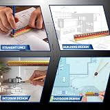 Stylo Aluminum Architect Scale 30cm Triangle Drafting Ruler Yellow Metric view 5