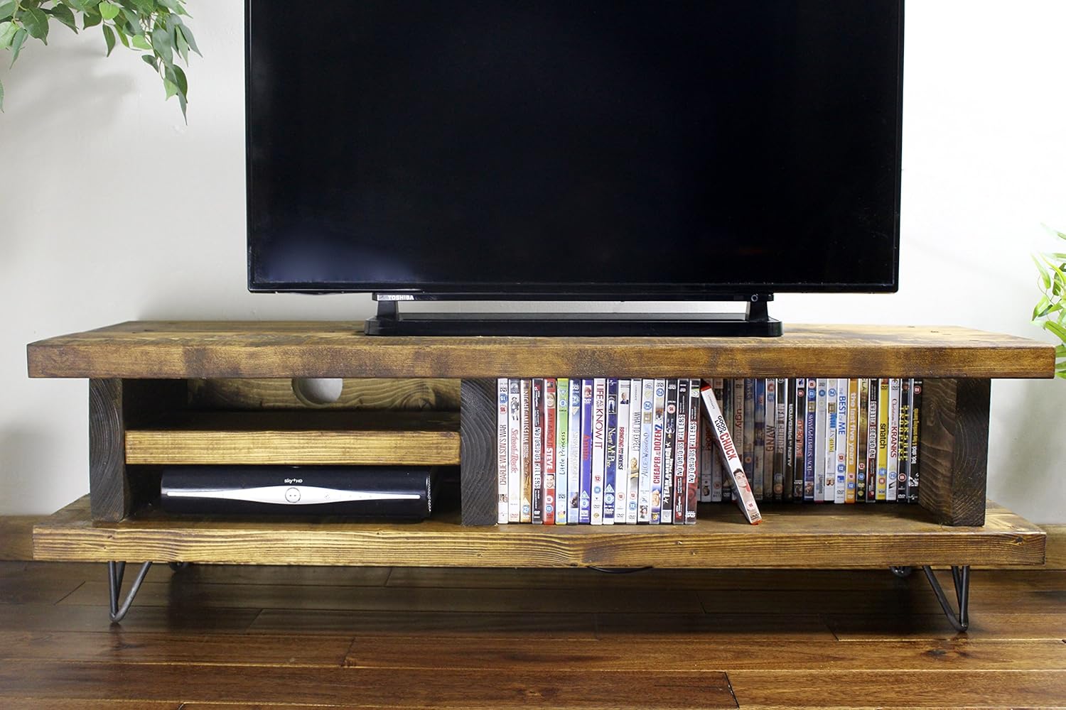 Solid Wood Rustic Handmade Pine Blissford Tv Unit Amazon Co Uk