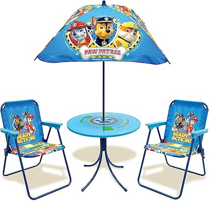 kids table and chairs with umbrella