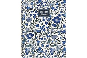 TF Publishing July 2025 - June 2026 Francophile Flower Large Weekly Monthly Planner - 12 Month Academic Planner 2025-2026 with Durable Cover, Thick Uncoated Paper, and Planning Stickers - 9in x 11in